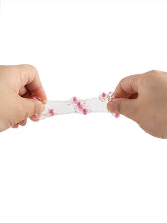 Прозрачная сквозная насадка на пенис с цветными шариками